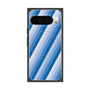 プレミアムスクエアケース with Pixelsnap［ Middle Stripe - Blue ］