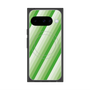 プレミアムスクエアケース with Pixelsnap［ Middle Stripe - Green ］