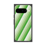 プレミアムスクエアケース with Pixelsnap［ Middle Stripe - Green ］