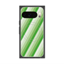 プレミアムスクエアケース with Pixelsnap［ Middle Stripe - Green ］