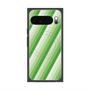 プレミアムスクエアケース with Pixelsnap［ Middle Stripe - Green ］