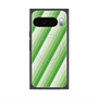 プレミアムスクエアケース with Pixelsnap［ Middle Stripe - Green ］