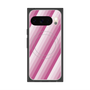 プレミアムスクエアケース with Pixelsnap［ Middle Stripe - Pink ］