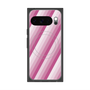 プレミアムスクエアケース with Pixelsnap［ Middle Stripe - Pink ］