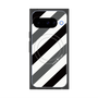 プレミアムスクエアケース with Pixelsnap［ Big Stripe - Black × Gray ］