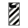 プレミアムスクエアケース with Pixelsnap［ Big Stripe - Black × Gray ］