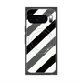 プレミアムスクエアケース with Pixelsnap［ Big Stripe - Black × Gray ］