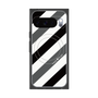 プレミアムスクエアケース with Pixelsnap［ Big Stripe - Black × Gray ］