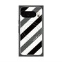 プレミアムスクエアケース with Pixelsnap［ Big Stripe - Black × Gray ］