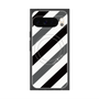 プレミアムスクエアケース with Pixelsnap［ Big Stripe - Black × Gray ］