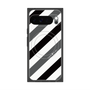 プレミアムスクエアケース with Pixelsnap［ Big Stripe - Black × Gray ］