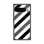 プレミアムスクエアケース with Pixelsnap［ Big Stripe - Black × Gray ］
