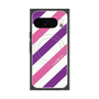 プレミアムスクエアケース with Pixelsnap［ Big Stripe - Purple × Pink ］