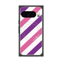 プレミアムスクエアケース with Pixelsnap［ Big Stripe - Purple × Pink ］