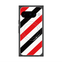 プレミアムスクエアケース with Pixelsnap［ Big Stripe - Red × Black ］