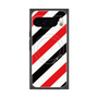 プレミアムスクエアケース with Pixelsnap［ Big Stripe - Red × Black ］
