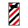 プレミアムスクエアケース with Pixelsnap［ Big Stripe - Red × Black ］