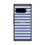 プレミアムスクエアケース with Pixelsnap［ Small Border - Navy ］