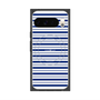 プレミアムスクエアケース with Pixelsnap［ Small Border - Navy ］