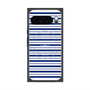 プレミアムスクエアケース with Pixelsnap［ Small Border - Navy ］