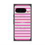 プレミアムスクエアケース with Pixelsnap［ Small Border - Pink ］