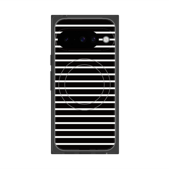 プレミアムスクエアケース with Pixelsnap［ Middle Border - Black ］