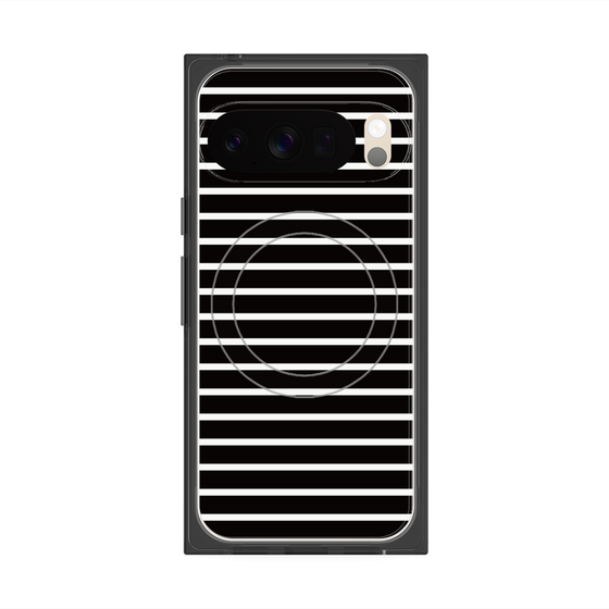 プレミアムスクエアケース with Pixelsnap［ Middle Border - Black ］