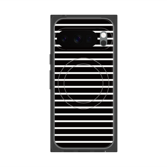 プレミアムスクエアケース with Pixelsnap［ Middle Border - Black ］