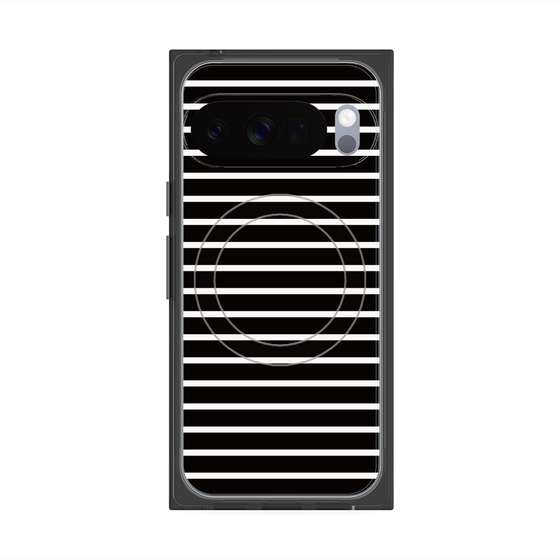 プレミアムスクエアケース with Pixelsnap［ Middle Border - Black ］