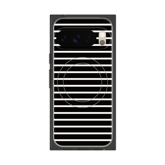 プレミアムスクエアケース with Pixelsnap［ Middle Border - Black ］