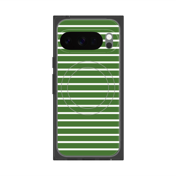 プレミアムスクエアケース with Pixelsnap［ Middle Border - Green ］