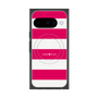 プレミアムスクエアケース with Pixelsnap［ Big Border - Pink ］