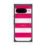 プレミアムスクエアケース with Pixelsnap［ Big Border - Pink ］