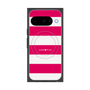 プレミアムスクエアケース with Pixelsnap［ Big Border - Pink ］