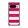 プレミアムスクエアケース with Pixelsnap［ Big Border - Pink ］