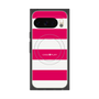プレミアムスクエアケース with Pixelsnap［ Big Border - Pink ］