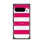 プレミアムスクエアケース with Pixelsnap［ Big Border - Pink ］