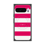 プレミアムスクエアケース with Pixelsnap［ Big Border - Pink ］