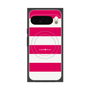 プレミアムスクエアケース with Pixelsnap［ Big Border - Pink ］