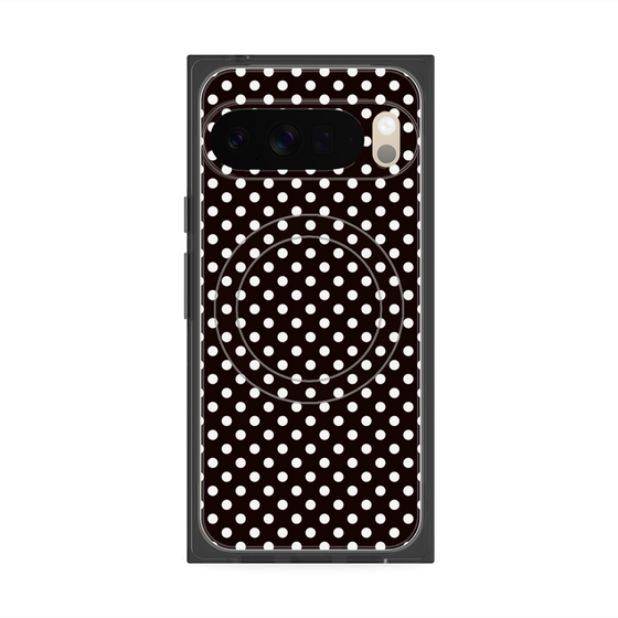 プレミアムスクエアケース with Pixelsnap［ Small Dot - Black ］