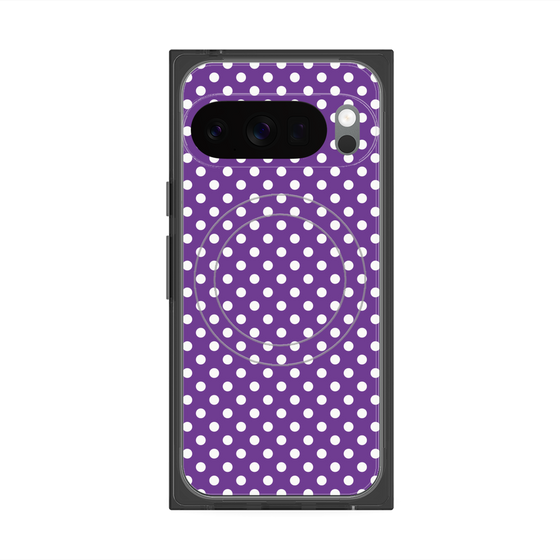 プレミアムスクエアケース with Pixelsnap［ Small Dot - Purple ］