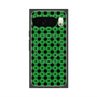 プレミアムスクエアケース with Pixelsnap［ Shower Dot - Green ］
