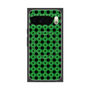 プレミアムスクエアケース with Pixelsnap［ Shower Dot - Green ］