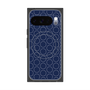 プレミアムスクエアケース with Pixelsnap［ Dot Circle - Navy ］