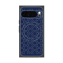 プレミアムスクエアケース with Pixelsnap［ Dot Circle - Navy ］