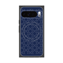 プレミアムスクエアケース with Pixelsnap［ Dot Circle - Navy ］