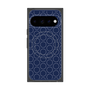 プレミアムスクエアケース with Pixelsnap［ Dot Circle - Navy ］