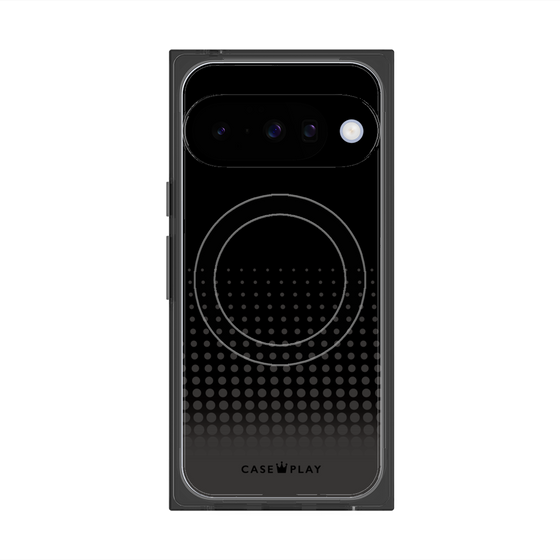 プレミアムスクエアケース with Pixelsnap［ Dot Gradation - Black ］
