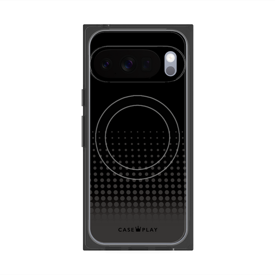 プレミアムスクエアケース with Pixelsnap［ Dot Gradation - Black ］