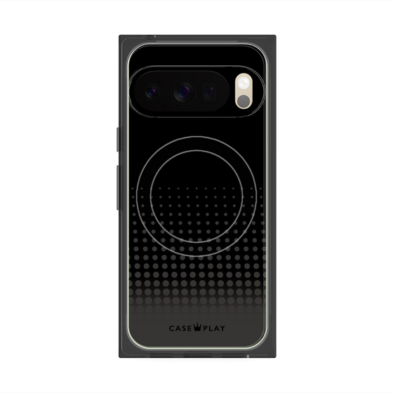 プレミアムスクエアケース with Pixelsnap［ Dot Gradation - Black ］